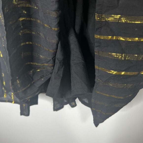 Area Star Women's Black Gold Striped Long Sleeve Mini Dress Size Small NWT - Picture 7 of 10